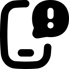 Notification Message Alert Icon from Flex Solid Set