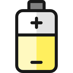 Fossil Energy Battery Icon from Ultimate Colors Set