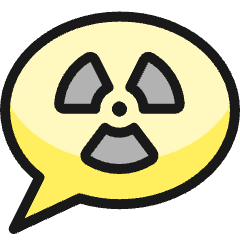 Nuclear Energy Message Icon from Ultimate Colors Set