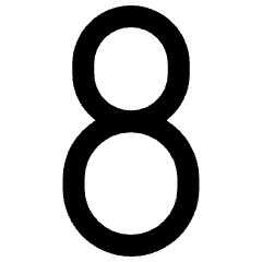 Number Eight Icon from Ultimate Bold Set