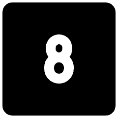 Number Eight Square Icon from Ultimate Bold Set