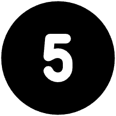 Number Five Circle Icon from Ultimate Bold Set