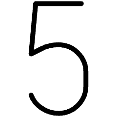 Number Five Icon from Ultimate Light Set