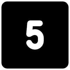 Number Five Square Icon from Ultimate Bold Set