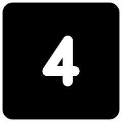 Number Four Square Icon from Ultimate Bold Set