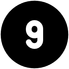 Number Nine Circle Icon from Ultimate Bold Set