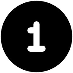 Number One Circle Icon from Ultimate Bold Set