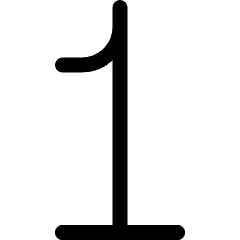 Number One Icon from Ultimate Regular Set