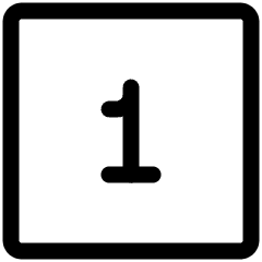 Number One Square Icon from Ultimate Regular Set