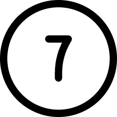 Number Seven Circle Icon from Ultimate Regular Set