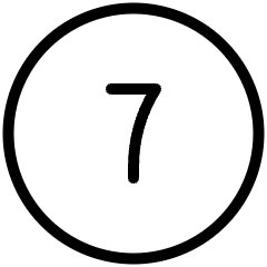 Number Seven Circle Icon from Ultimate Light Set