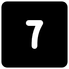 Number Seven Square Icon from Ultimate Bold Set