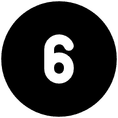 Number Six Circle Icon from Ultimate Bold Set