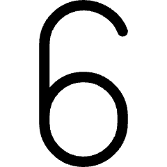 Number Six Icon from Ultimate Regular Set