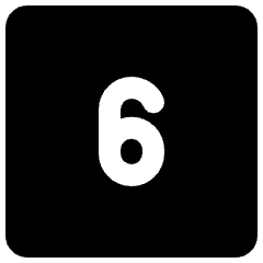 Number Six Square Icon from Ultimate Bold Set