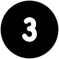 Number Three Circle Icon from Ultimate Bold Set