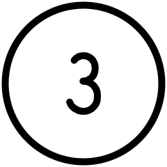 Number Three Circle Icon from Ultimate Light Set