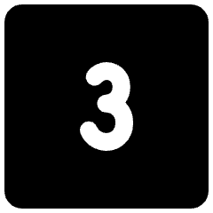 Number Three Square Icon from Ultimate Bold Set