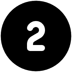 Number Two Circle Icon from Ultimate Bold Set