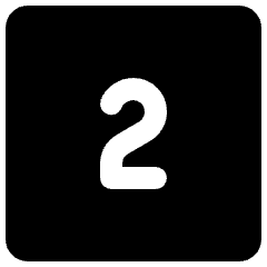 Number Two Square Icon from Ultimate Bold Set