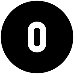 Number Zero Circle Icon from Ultimate Bold Set