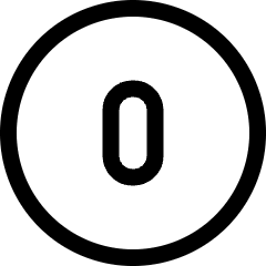 Number Zero Circle Icon from Ultimate Regular Set