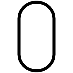 Number Zero Icon from Ultimate Light Set
