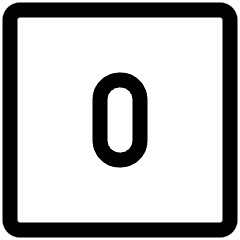 Number Zero Square Icon from Ultimate Regular Set