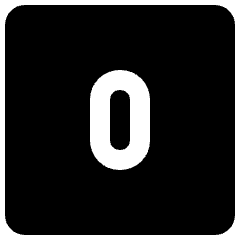 Number Zero Square Icon from Ultimate Bold Set