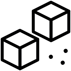 Carbohydrate Sugar Cube Icon from Ultimate Light Set