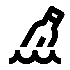 Object Bottle Letter Icon from Nova Line Set
