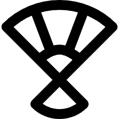 Object Folded Fan Icon from Nova Line Set