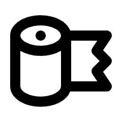 Object Toilet Paper Icon from Nova Solid Set