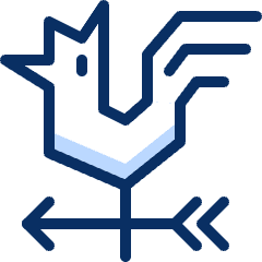 Weather Cock Icon from Cyber Duotone Set