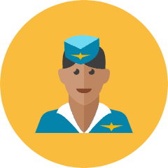 Air Hostess 1 Icon from Kameleon Colors Set