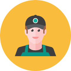 Barista Man Icon from Kameleon Colors Set