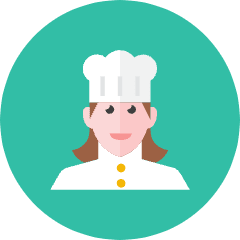 Chef Woman Icon from Kameleon Colors Set