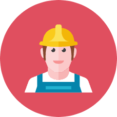 Construction Worker 3 Icon from Kameleon Colors Set