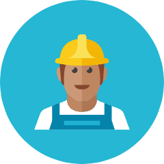 Construction Worker 4 Icon from Kameleon Colors Set