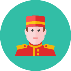 Hotel Employee Icon from Kameleon Colors Set