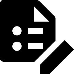 Document List Edit Icon from Nova Solid Set
