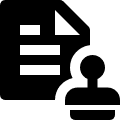 Document Stamp Approvement Icon from Nova Solid Set