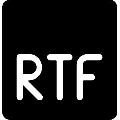 File Rtf 1 Icon from Ultimate Bold Set