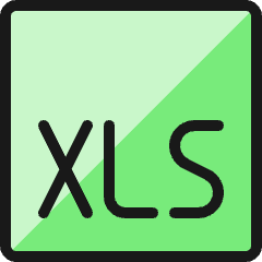File Xls 1 Icon from Ultimate Colors Set
