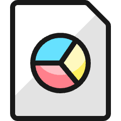 Office File Graph Icon from Ultimate Colors Set