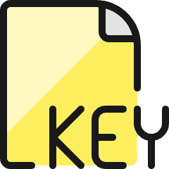 Office File Key 1 Icon from Ultimate Colors Set