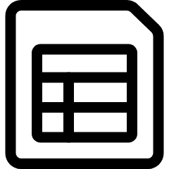 Office File Sheet Icon from Ultimate Regular Set