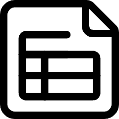 Office File Sheet Alternate Icon from Ultimate Regular Set