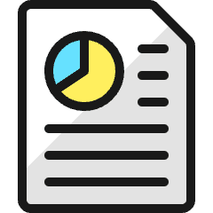 Office File Text Graph Icon from Ultimate Colors Set