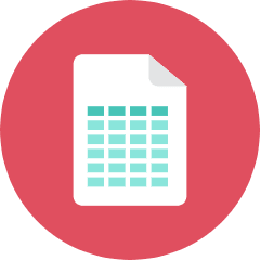 Spreadsheet File Icon from Kameleon Colors Set